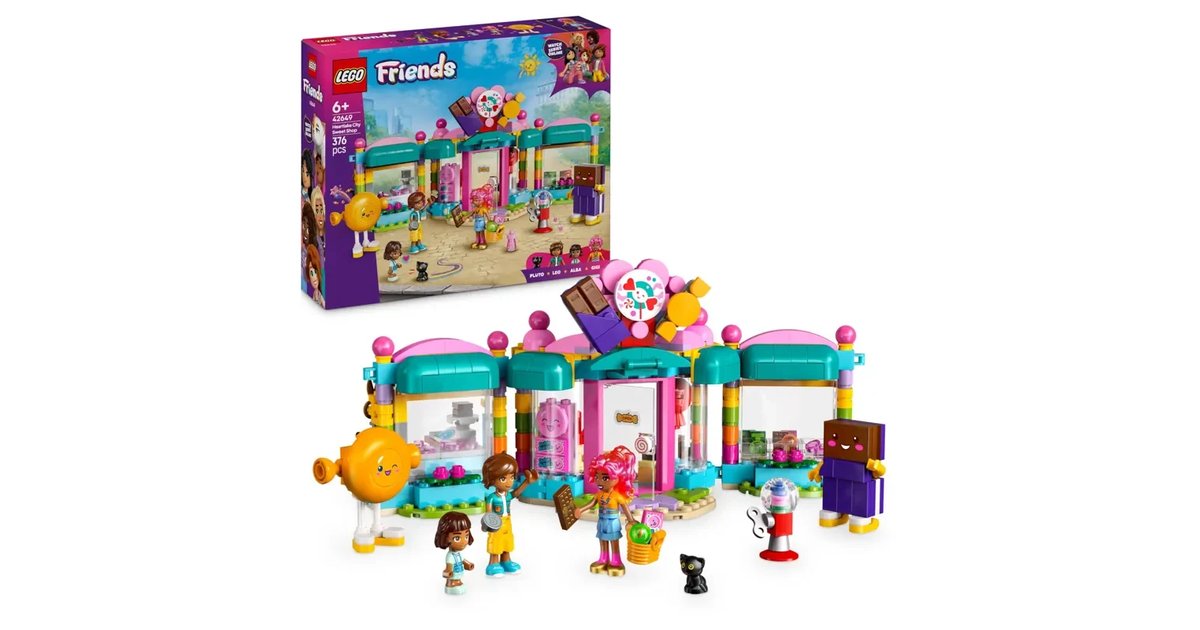 LEGO Friends Loja de golosinas de Heartlake City de brinquedo - 3 mini bonecos