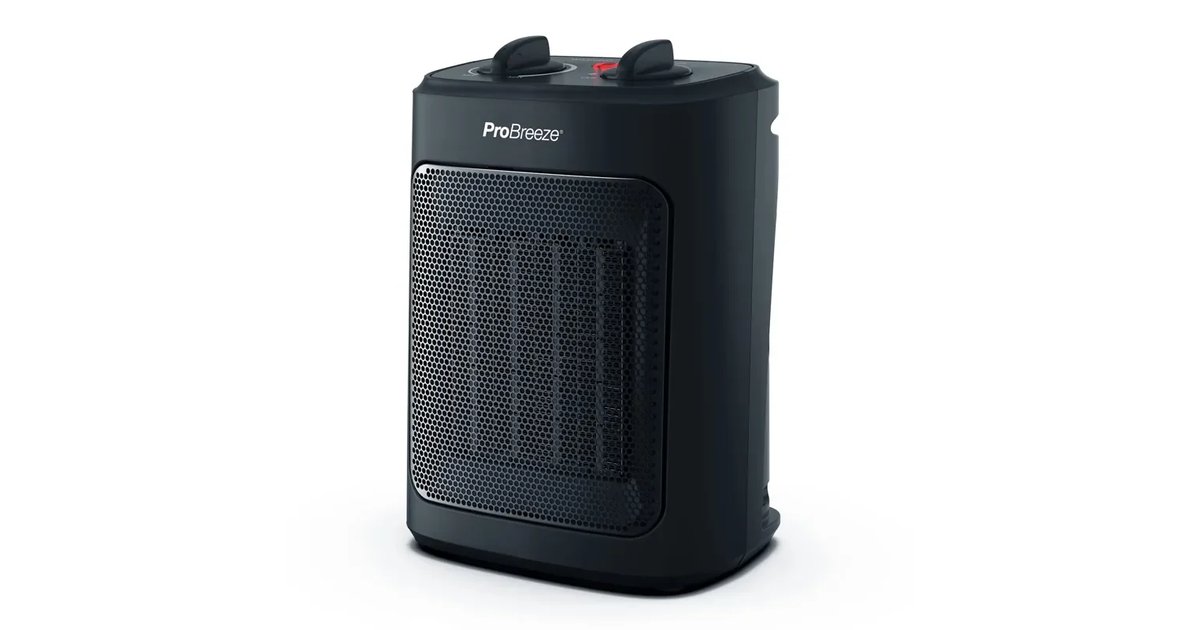 Pro Breeze Aquecedor de baixo consumo de 2000 W