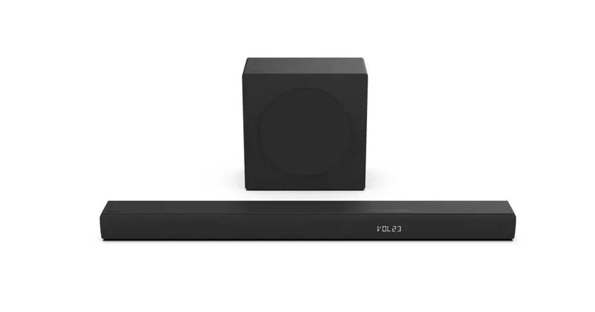 Barra de Som Hisense HS3100 - 3,1 Canais, 480W, Dolby Áudio