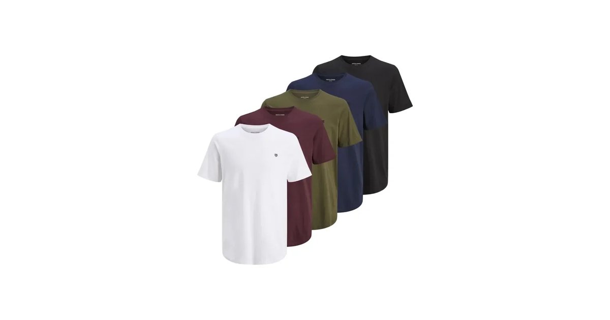 Pack de 5 T-shirts JACK & JONES para Homem