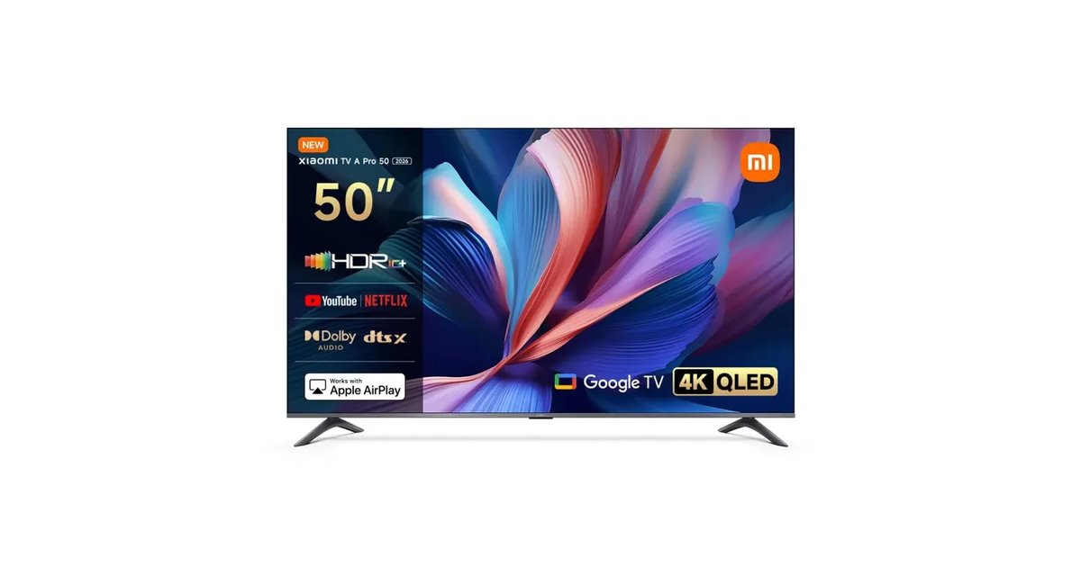 XIAOMI QLED 50" A Pro 2026 UltraHD 4K Dolby áudio Google TV