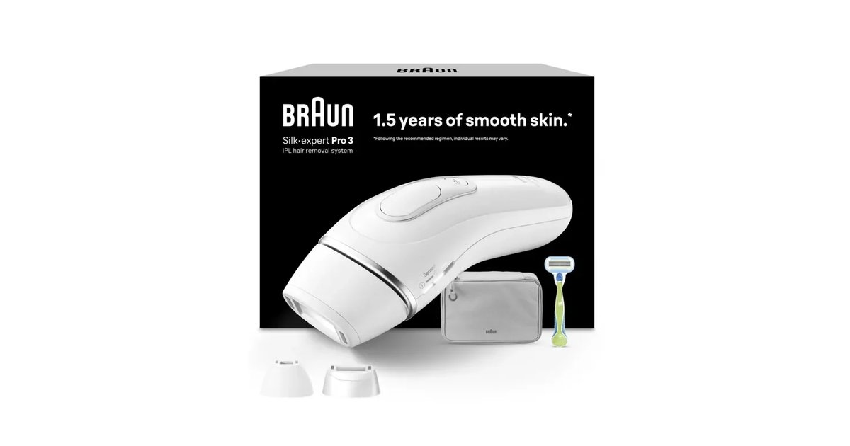 Braun Luz de pulso Silk-expert Pro 3, remoção de pêlos em casa