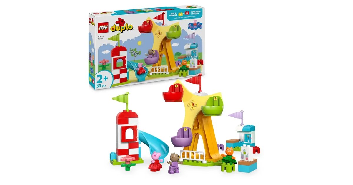 LEGO Duplo Peppa Pig Feria - Jogos de motocicleta fina para meninas e meninos de 2 anos