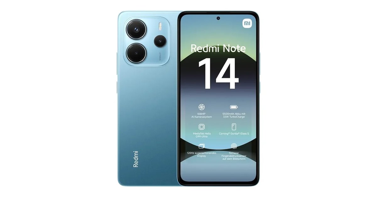 Xiaomi smartphone Redmi Note 14, 8 + 256 GB