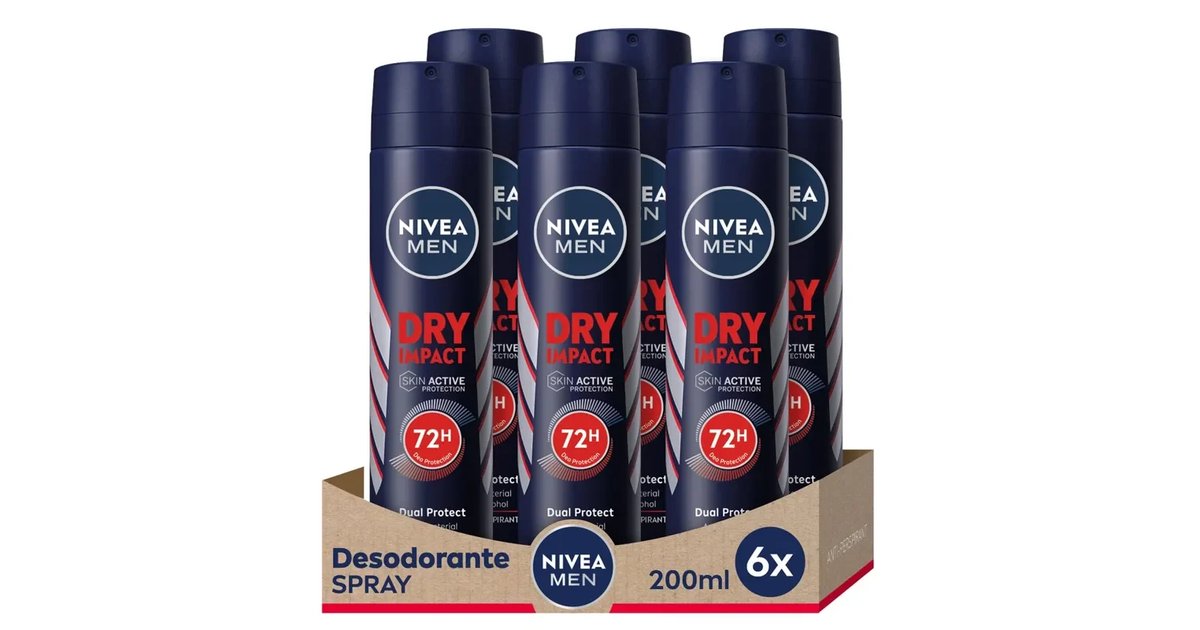 NIVEA MEN Dry Impact - Desodorante Antiderrapante para Homem em Spray