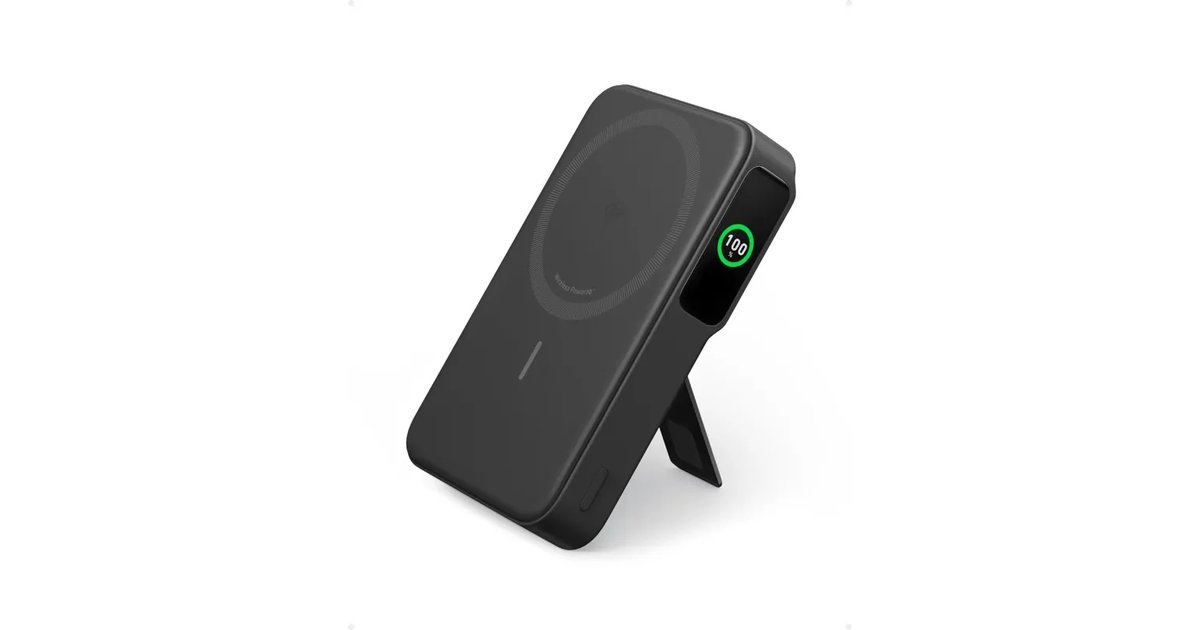 Anker MagGo Power Bank, carregador portátil ultra rápido de 15 W compatível com MagSafe