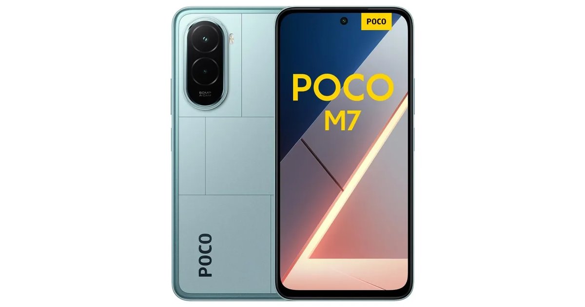 XIAOMI POCO M7 smartphone 6 + 128 GB, câmera dupla de 50 MP com IA