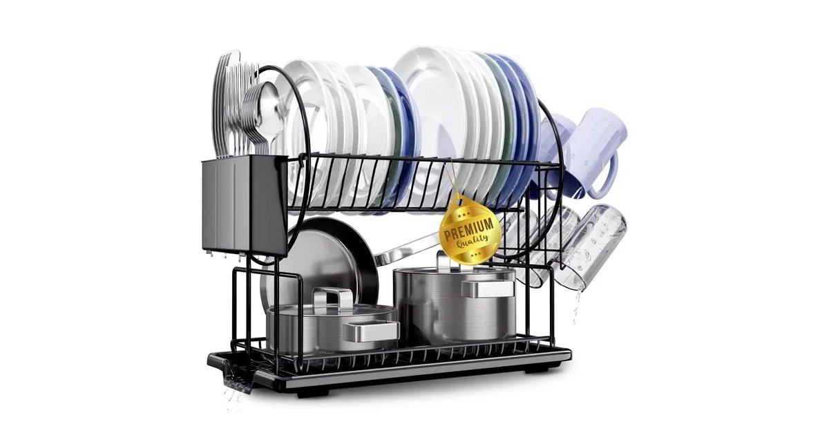 Escorredor de pratos sobre lava-loiças, 2 níveis - JUPPLIES