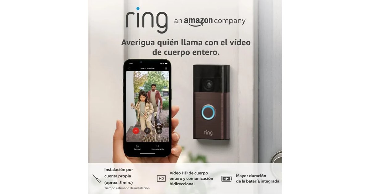 Ring videotimbre com bateria (Battery Video Doorbell) (2024)