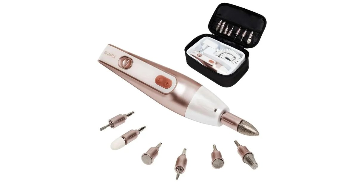 Conjunto elétrico de manicure e pedicure Cecotec Bamba PinkyCare 700 Perfect Nails. Sete cabeças trocadas