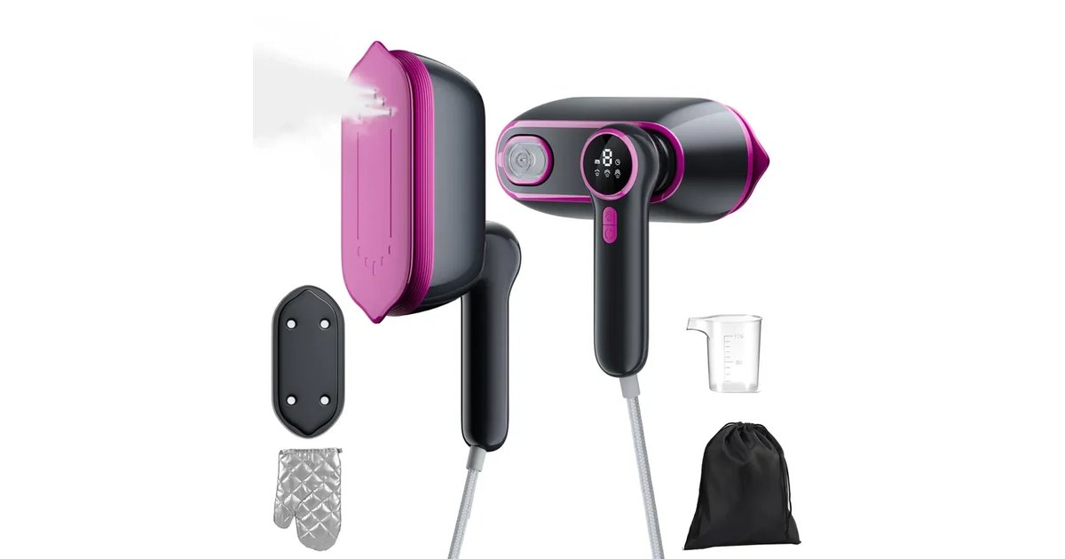 Ferro vertical a vapor 2 em 1 - vaporizador de mão para roupa e passar roupa