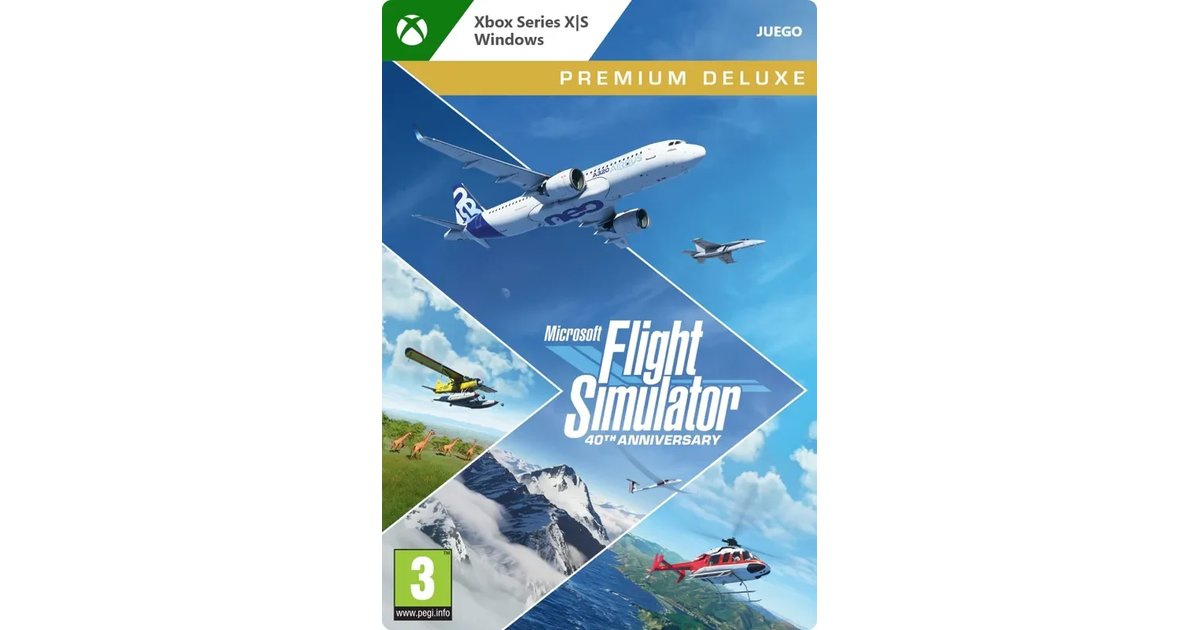 Microsoft Flight Simulator 40th Anniversary - Premium Deluxe Edition | Xbox & Windows 10 - Código de descarga