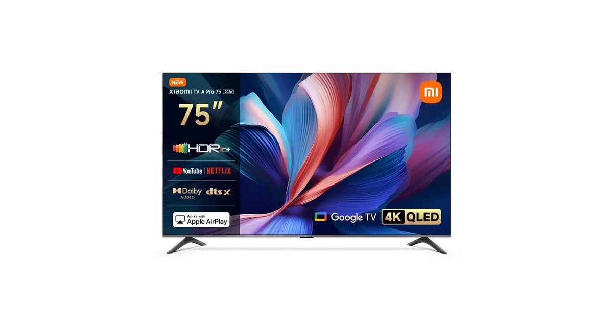 XIAOMI QLED 75" A Pro 2026 UltraHD 4K Dolby áudio Google TV
