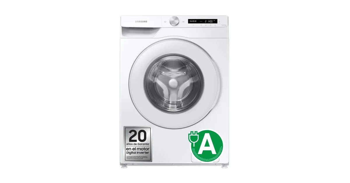 Máquina de lavar Samsung AI 12 kg EcoBubble WW12T504DTW/S3