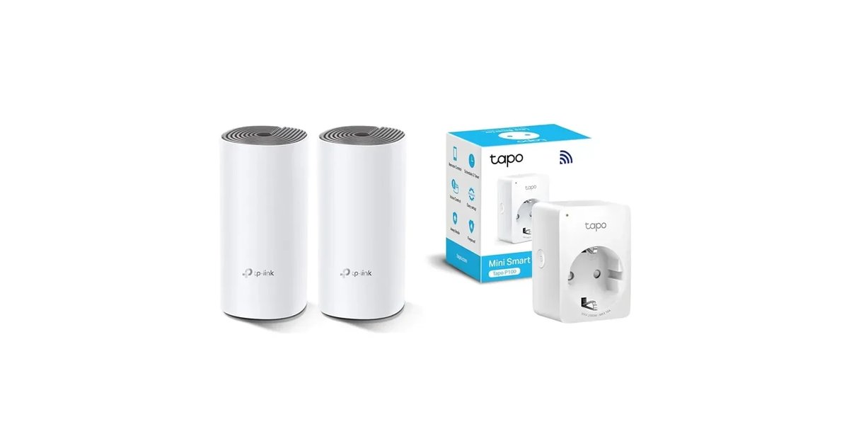 TP-Link Deco E4 (embalagem de 2) - Wi-Fi Mesh de banda dupla AC1200