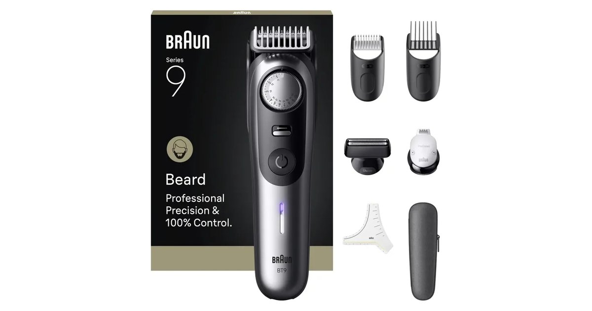 Corta-Relvas de Barba Braun Série 9 - Impermeável BT9520