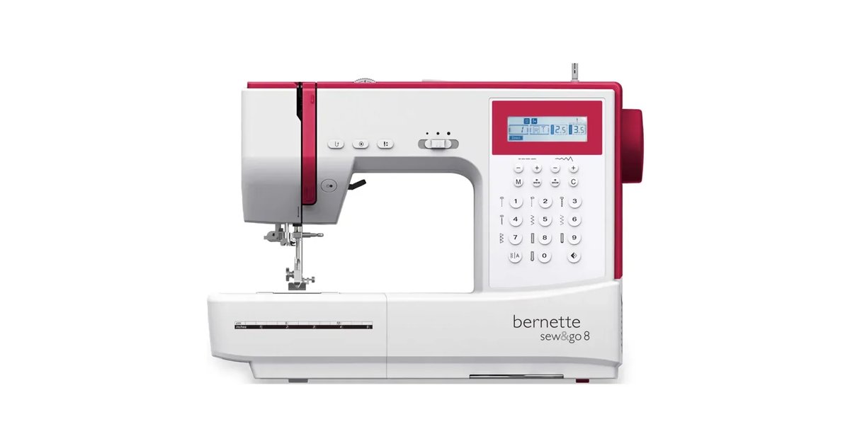 Máquina de costura Bernette Patchen para colchas, retalhos e 197 programas profissionais com computador 8 em 1