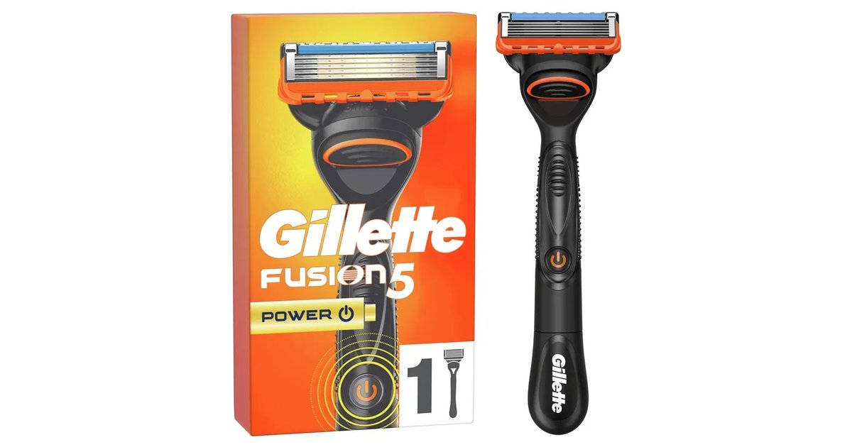 Gillette Fusion 5 Power Máquina de Barbear Homem com Lâminas Antifricção (a embalagem pode variar)