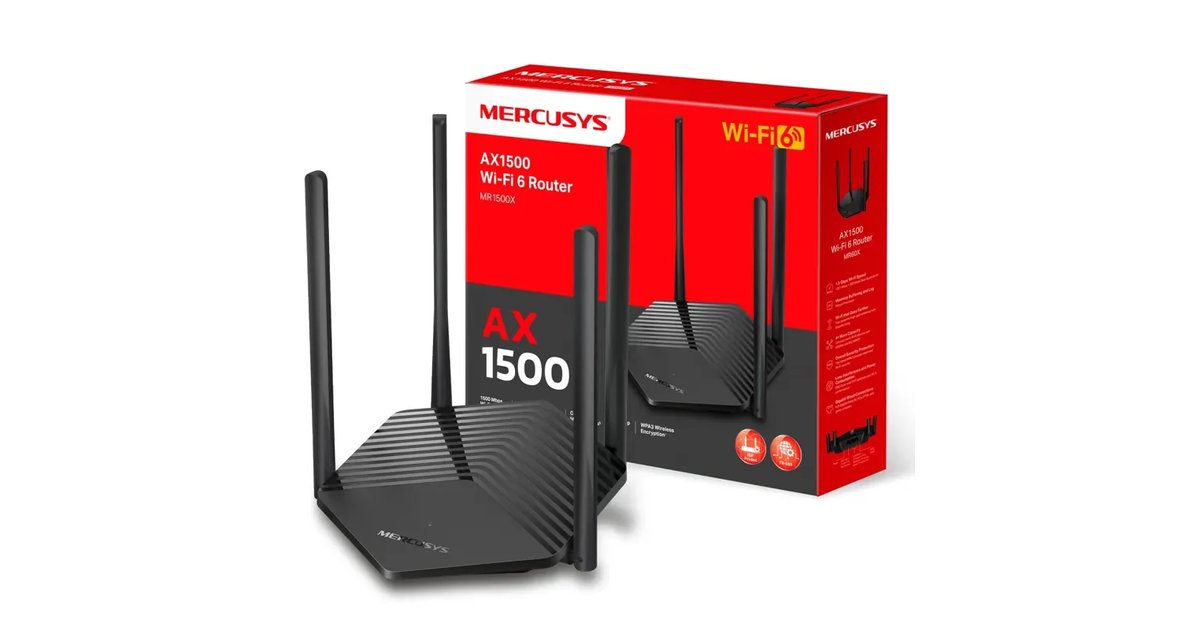 [Neuvo] MERCUSYS MR1500X - Router Wi-Fi 6 de banda dupla AX1500