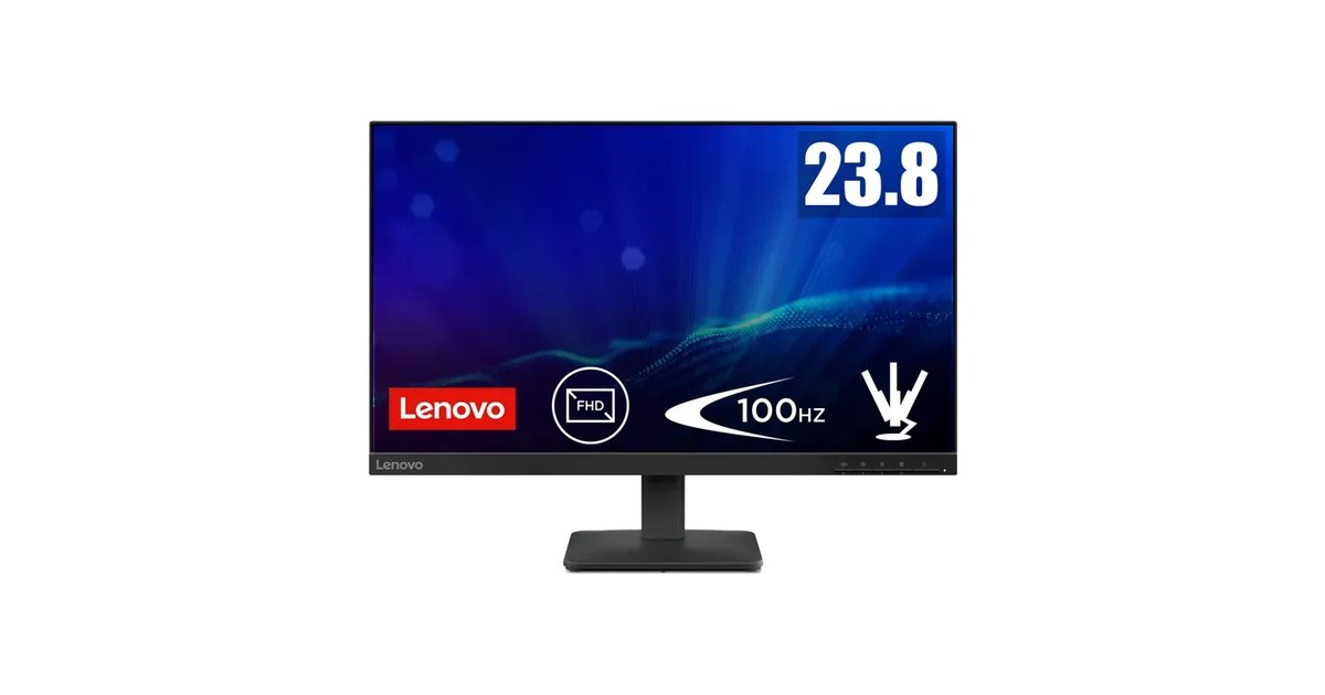 Monitor Lenovo L24-4e FHD 23,8" IPS com Conexão Versátil e Tecnologia sem Cintilação