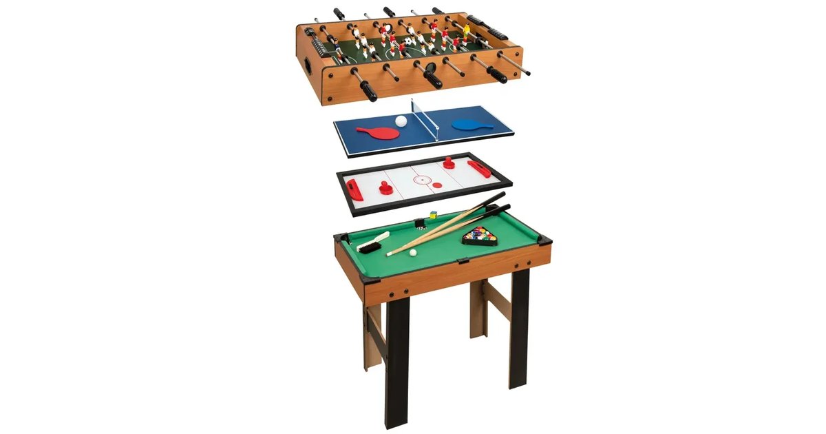 ColorBaby CB Games - Mesa multijogos 4 em 1 com pernas (85328)
