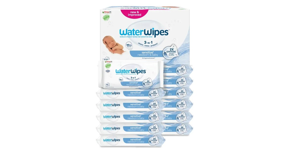 Toalhitas WaterWipes Sensitive para Bebés e Crianças