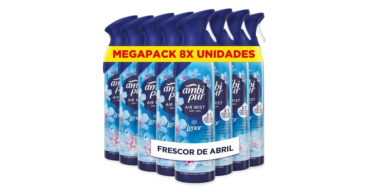 Ambipur Acordar ambiental primavera em spray 185 ml x 8