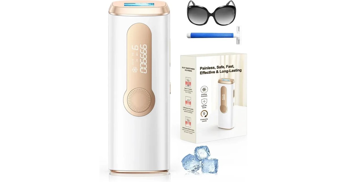 Depiladora a laser IPL com refrigeração, função inovadora 3 em 1