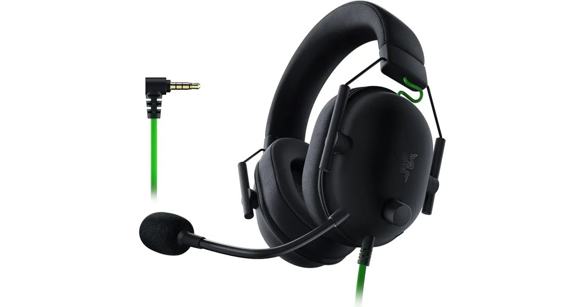 Auriculares Razer BlackShark V2 X - Com Cabo e Controle de Áudio