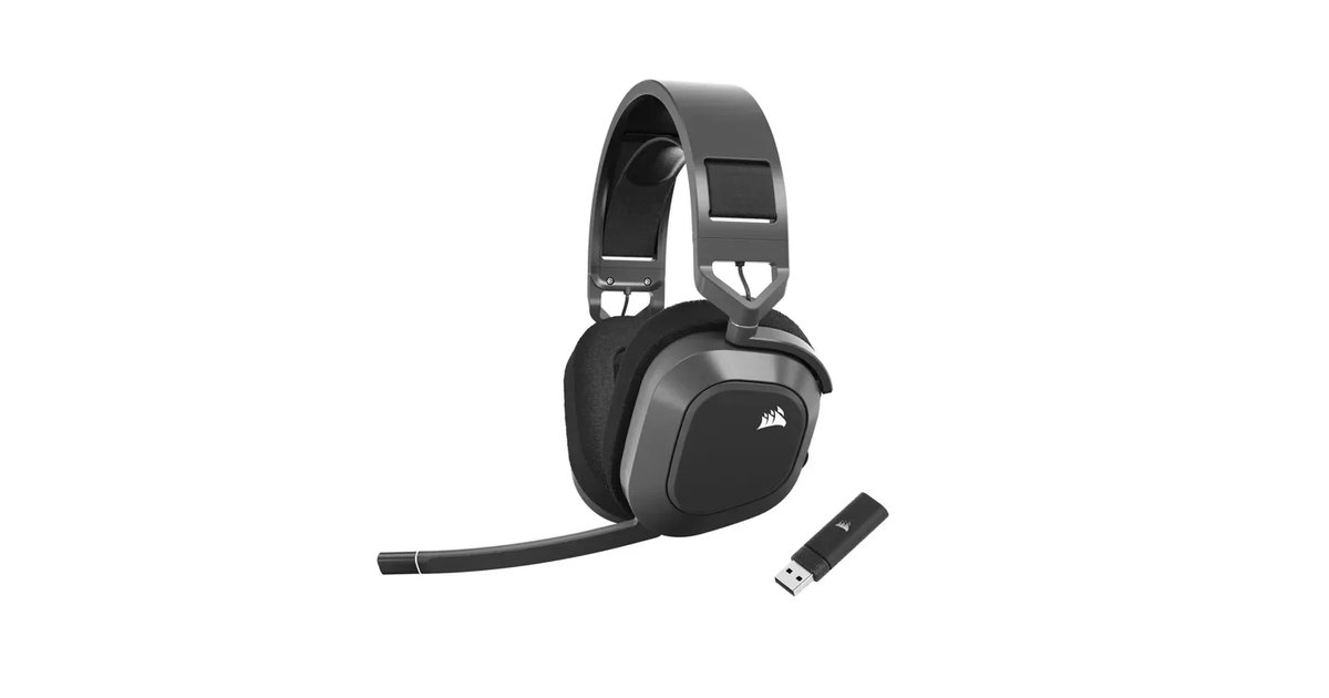Corsair HS80 MAX sem fios auscultadores para jogos multiplataforma com Bluetooth
