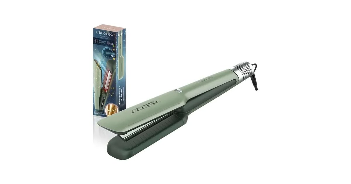Cecotec Ferro de cabelo com ar Lisse Olive. 600 W