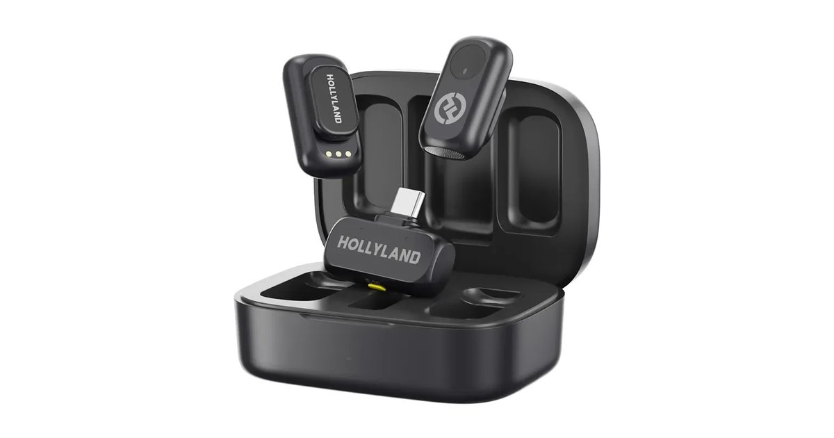 Microfone sem fios Hollyland Lark A1 Duo Mini para iPhone e Android