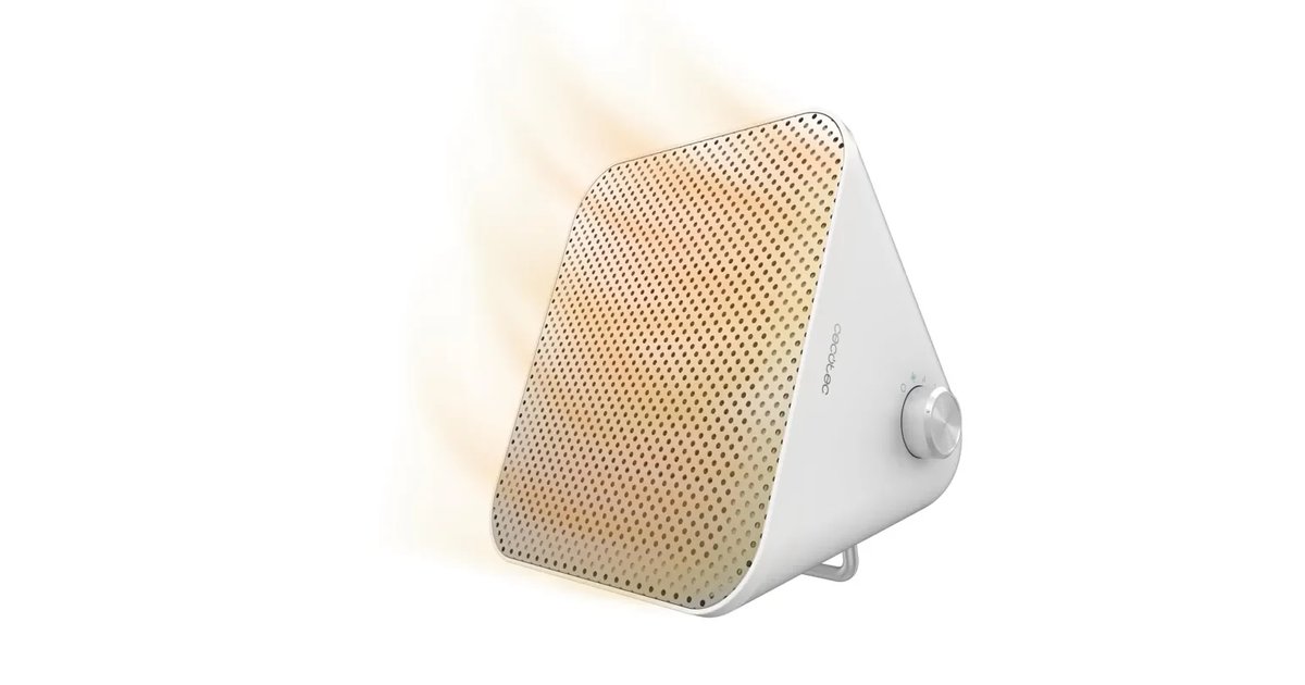 Aquecedor de mesa em cerâmica Cecotec ReadyWarm 1500 Max Cerâmica Design Branco