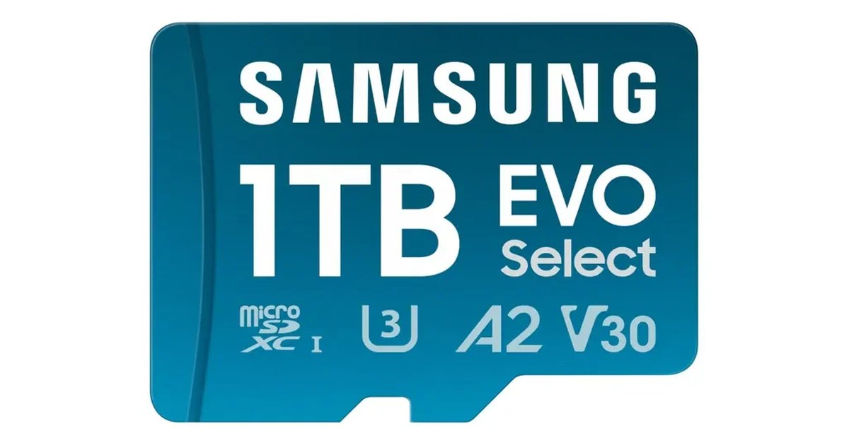 Samsung - Cartão MicroSD EVO Select 2023 (1 TB, velocidade de leitura, 160 MB/s e 120 MB/S de gravação