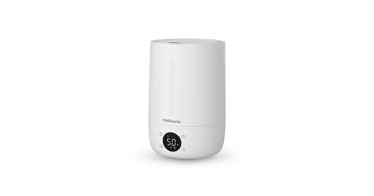 Medisana AH 663 humidificador de ar com higrómetro e tecnologia ultrassônica