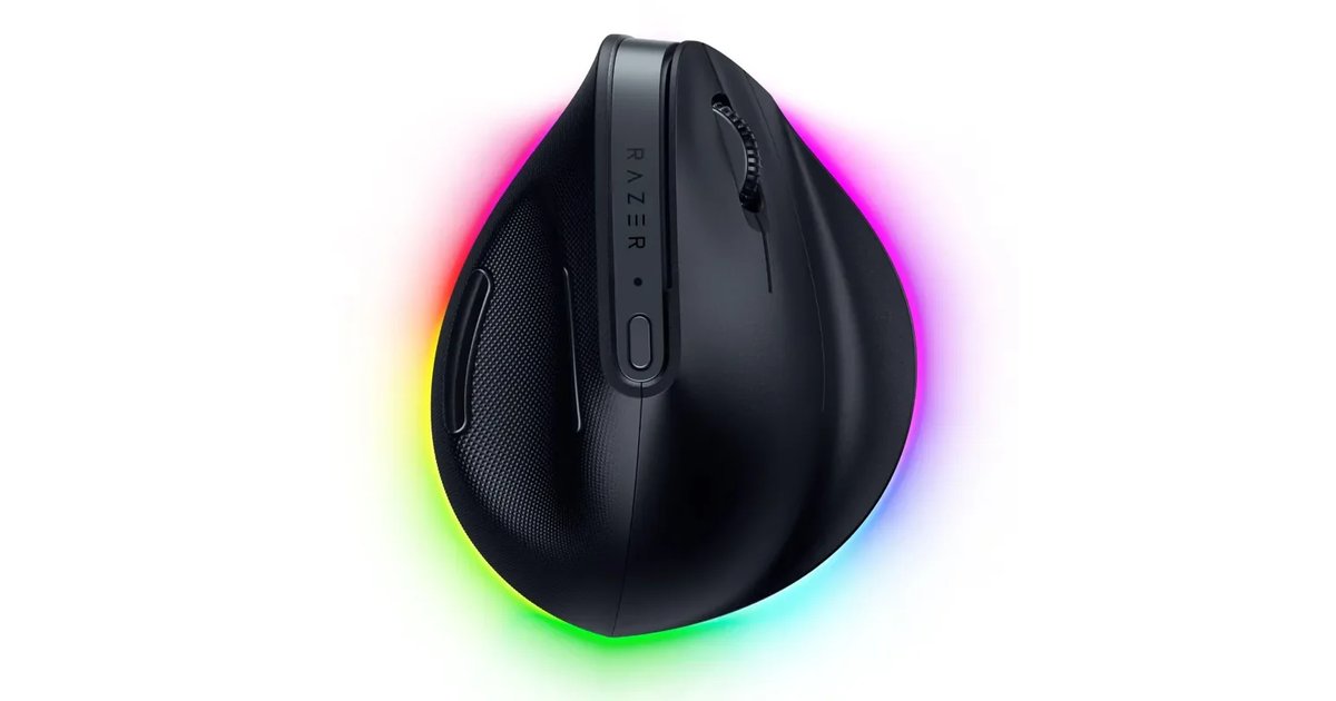 Razer Pro Click V2 Vertical - rato sem fios ergonómico vertical para utilizadores destros