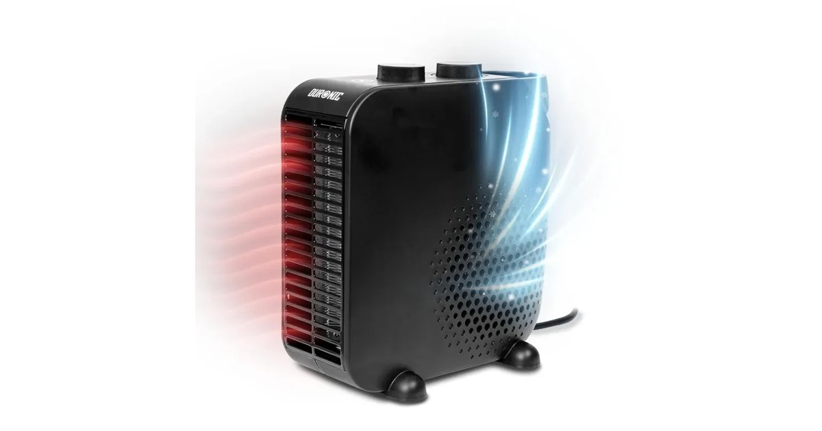 Duronic HV21 Aquecedor elétrico 2000 W | Termoventilador 2 níveis de potência | posição vertical ou horizontal