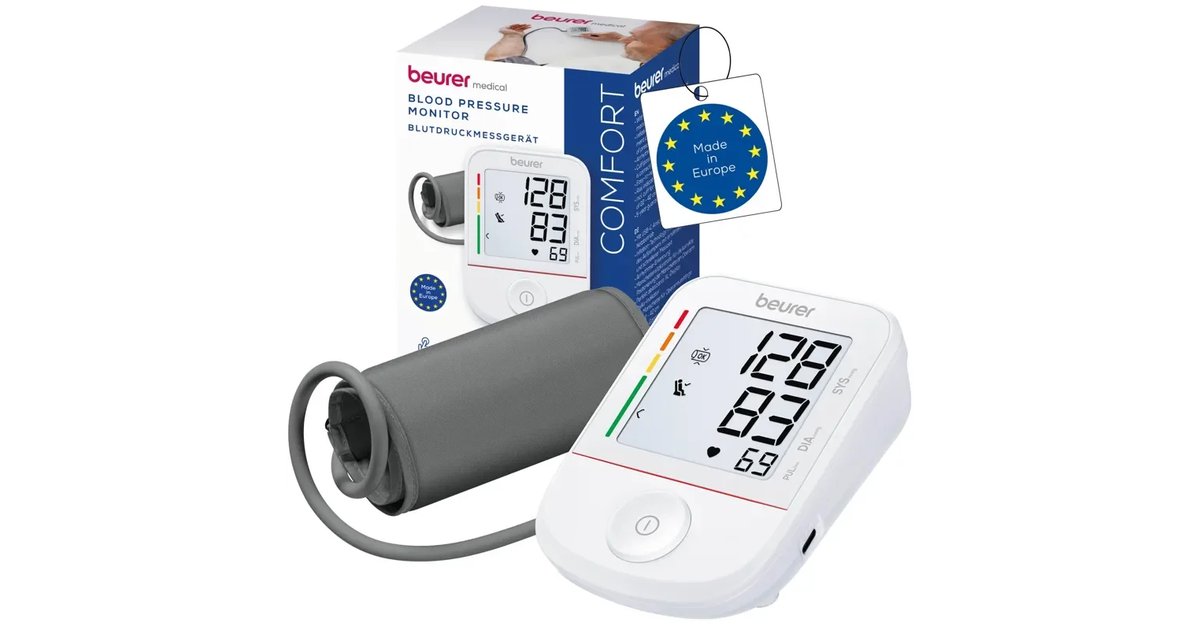 Beurer BM 38 Monitor de pressão arterial de braço, operação simples com um botão