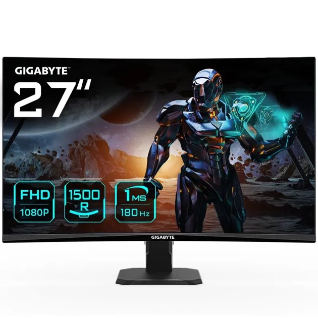 Monitor Curvo Gigabyte GS27FC FHD 1920x1080 VA 1500R, 180Hz