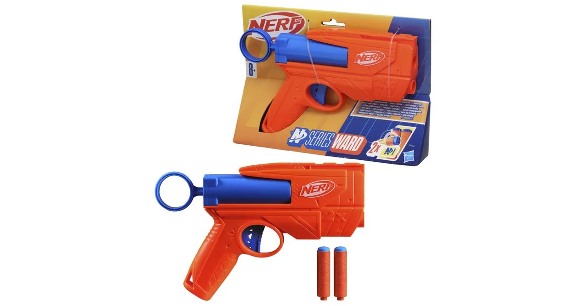 Nerf N Series Lança dardos Ward, 2 dardos de espuma