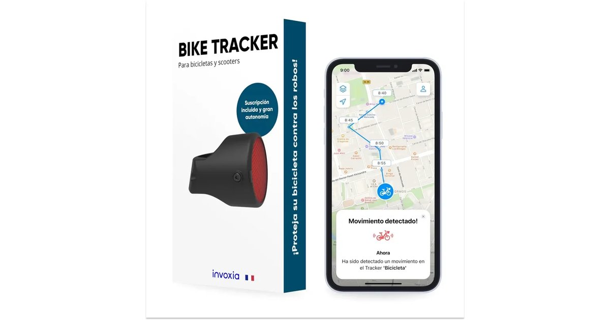 Invoxia Bike Tracker - Localizador GPS anti-roubo para bicicleta