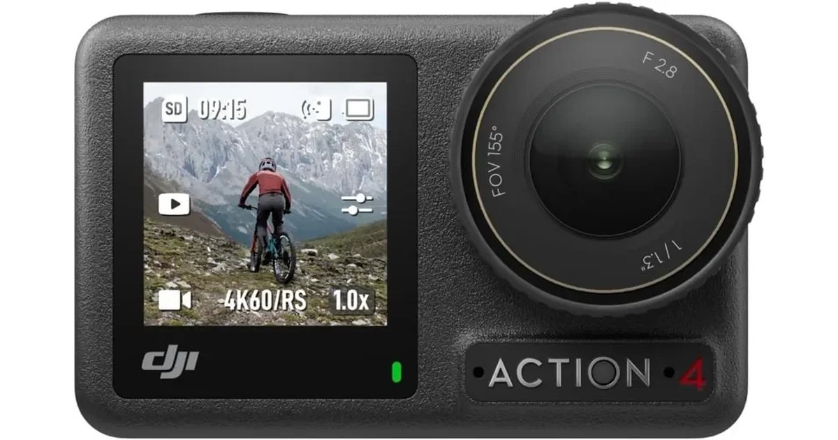DJI Osmo Action 4 Pack essencial: câmara de ação submergível 4K/120 fps com sensor de 1/1