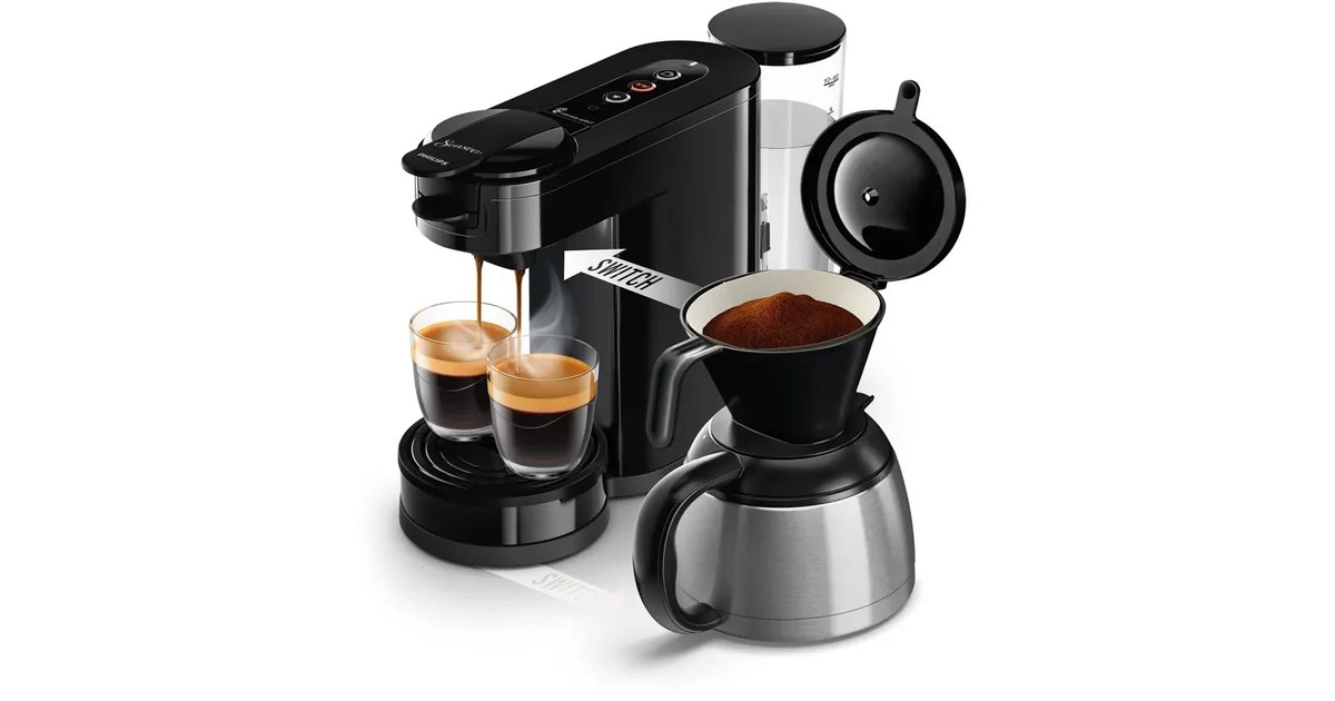Philips HD6592/65 SENSEO Switch Cafeteira com cápsulas e filtro