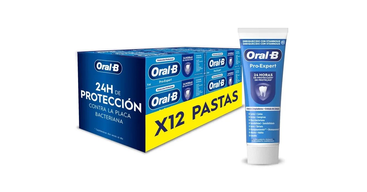 Oral-B Pro-Expert Proteção profissional pasta dentífrica, pack de 12 x 75 ml, 75 ml (embalagem de 12)