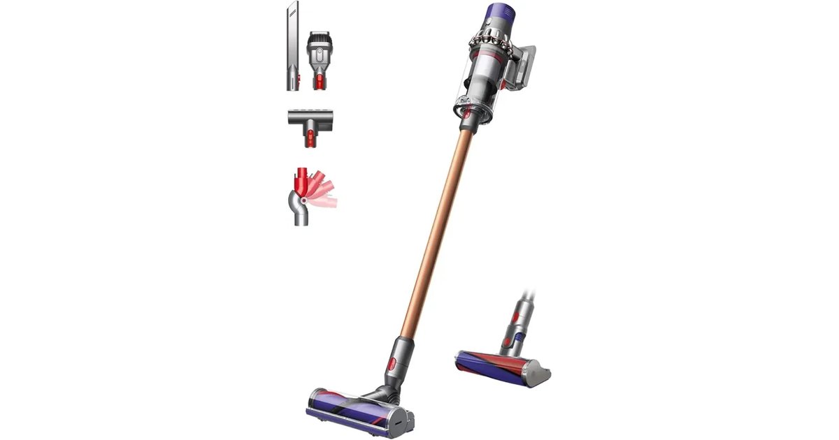 Aspirador Dyson Cyclone V10 Absoluto sem cabo, níquel/cobre